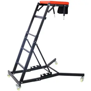 Coated High-Top Automotive Creeper, 42.5"-66" Adjustable Length, 330 LBS Capacity, 4 Swivel Caster Wheels, Padded Deck, Foldable for Home Garage & Workshop Repair Maintenance, Coating