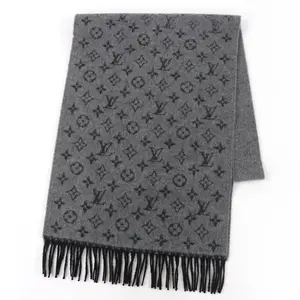 Pre-owned Louis Vuitton Cashmere Small Leather Goods Monogram Wool Scarf