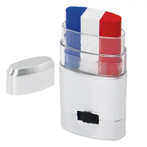 Red White Blue USA Flag Face Body Paint Stick 4th of July Decorations Face Body Paint Crayons Ideal Patriotic Gifts 1PCS Silver Crust