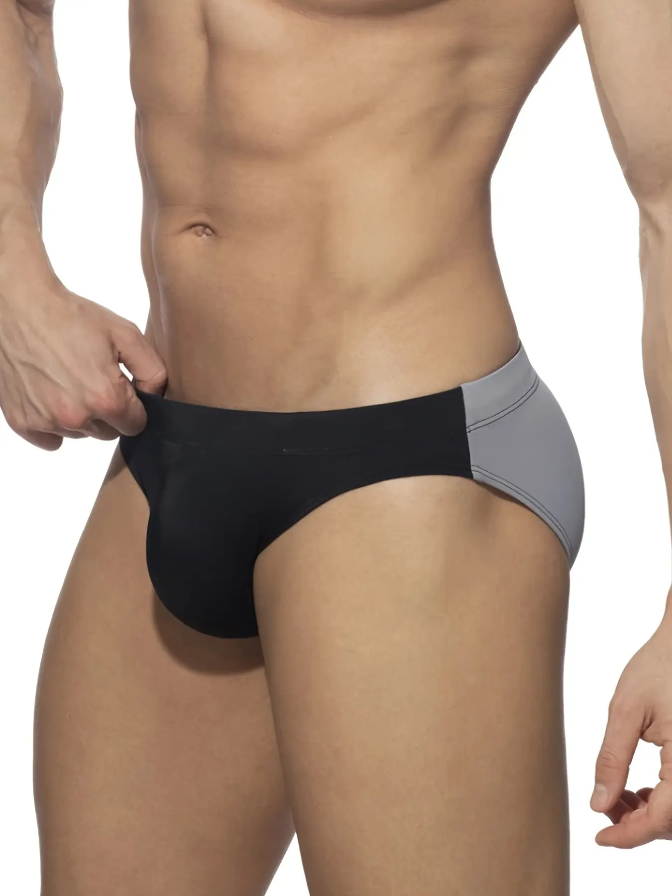 Men's Colorblock Tri-Athlon Swim Trunks, High Stretch Quick-Dry Breathable, Ideal for Summer Swimming Beach, Pool, Surfing, Fitness, Boxing