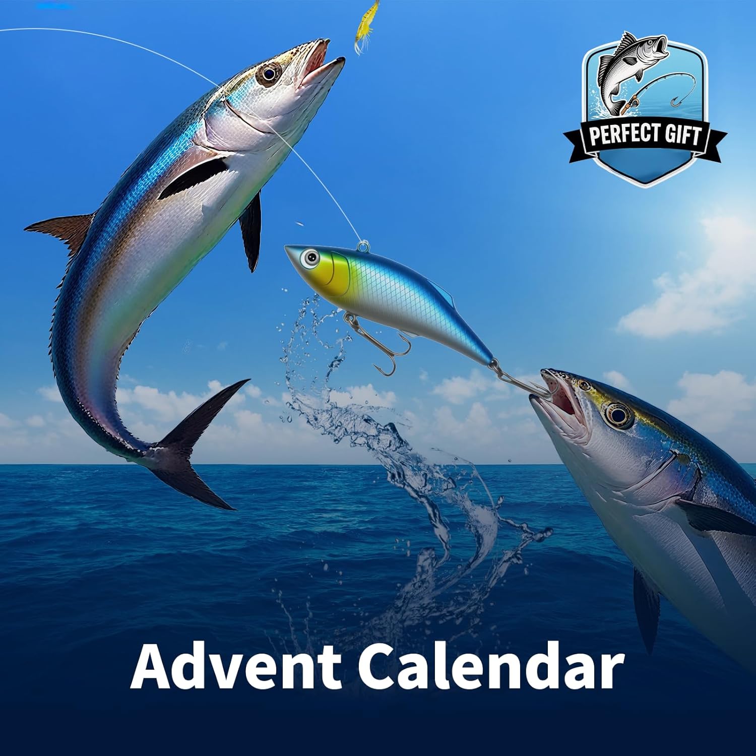 Fishing Advent Calendar 2025 24 Days Lures Set Xmas Countdown Gift for Men Boys Father Brother Fishing Kit