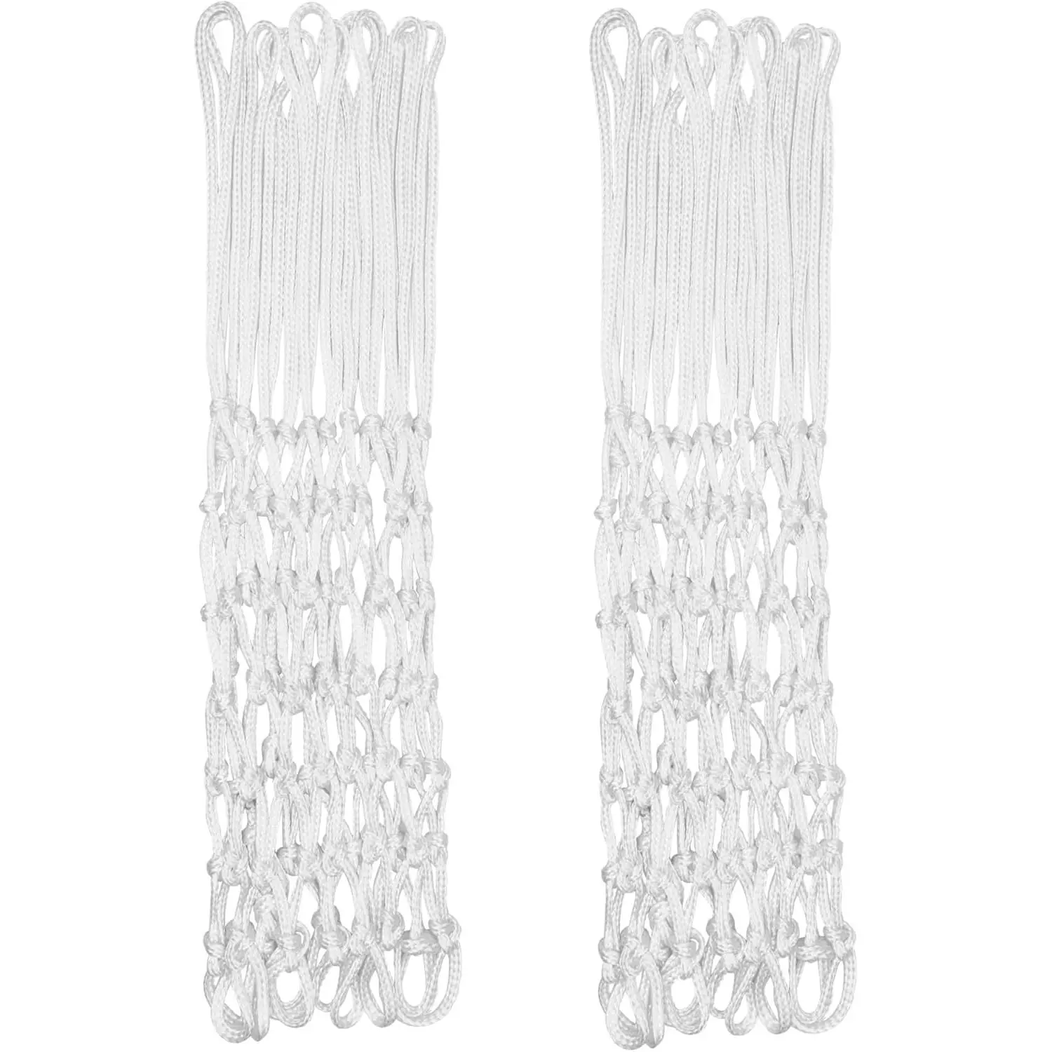 2 Pack Basketball Net, Weather-Proof Standard Size Replacement White Basketball Mesh Net for Indoor and Outdoor, Easy to Install