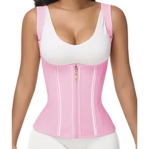 Waist Trainer Vest for Women Tummy Control Faja Corset Hourglass Body Shaper with Adjustable Straps & Back Support