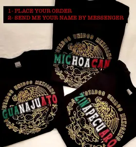 Mexico Flag Customized named t-shirt- Mexican t-shirt Gift custom t=shirt for family