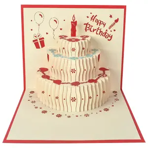 3D Pop Up Birthday Cards,Birthday Pop Up Greeting Cards Laser Cut Happy Birthday Cards Including Envelopes Best for Mom,Wife,Sister, Boy,Girl,Friends 1 Pack