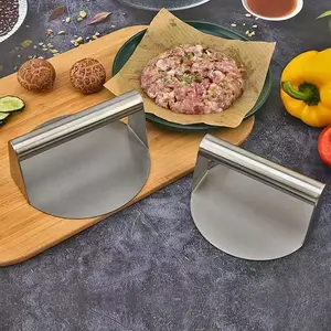 Premium Stainless Steel  burger press Burger Smasher， Dough Maker Tool with Ergonomic Handle, Easy-to-Clean Meat Press for Griddle Cooking