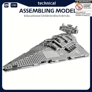 Movie Model Imperial Star Destroyer Compatible with 75055 Building Blocks Set, Educational Toy Gift for Kids, star plan Christmas Birthday Present, 1359pcs