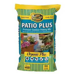 Organic Patio Plus Premium Outdoor Potting Mix, Premium Organic Soil 1.5 cu. ft., OMRI Listed