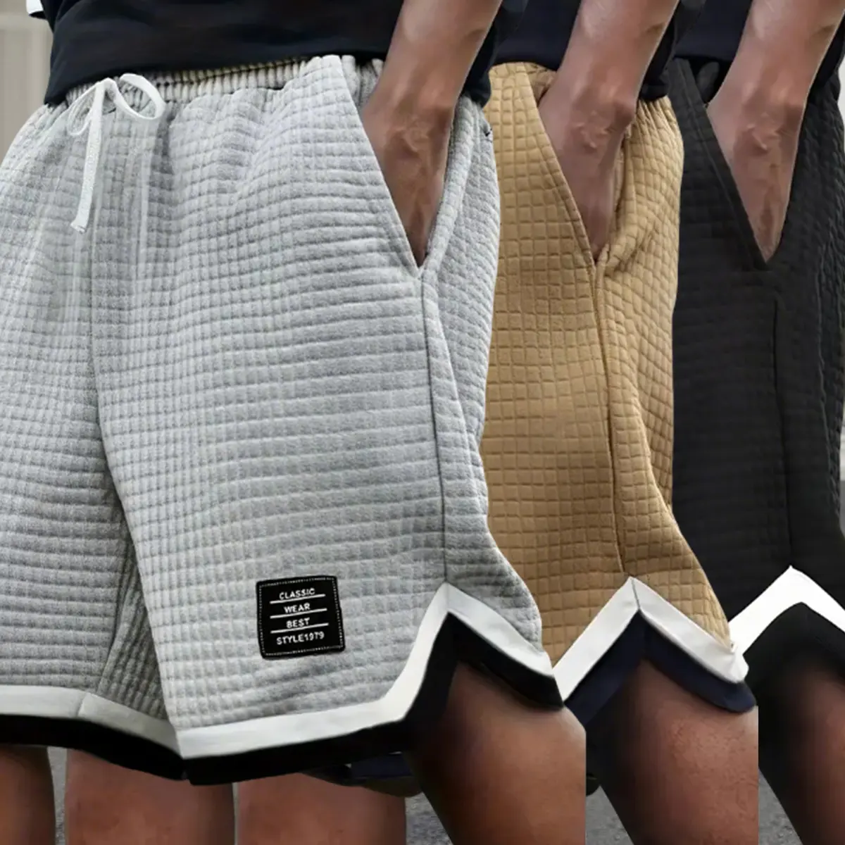 Gray + Khaki + Black