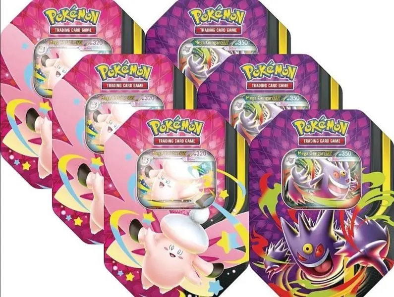 Pokemon TCG: Mega Moonlit Tin Bundle - Gengar & Clefable (2 Tins)