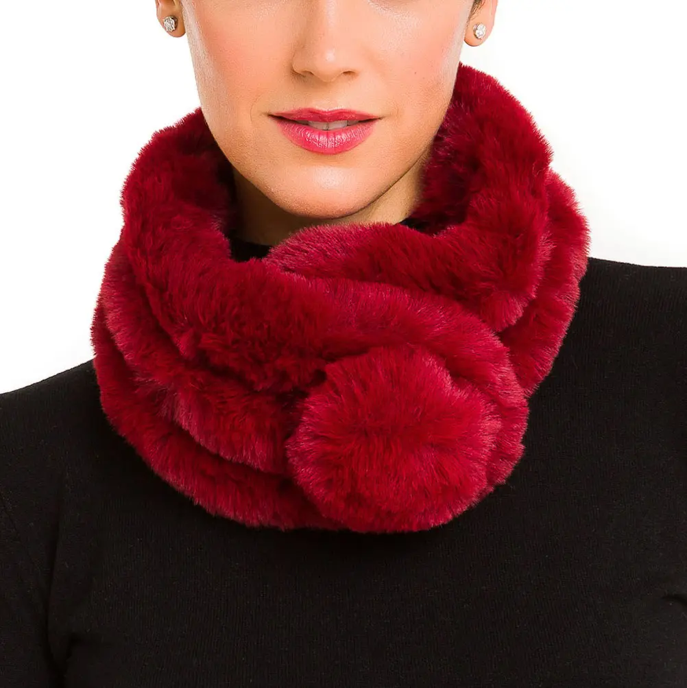 Fur Collar Scarf for Women Faux Fur Scarves Neck Shrug