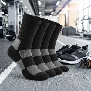 6 Pairs Crew Compression Socks for Women & Men - 15-20 mmHg Graduated Support Best for All Day Wear Running Nursing Circulation Athletic Performance Recovery Socks Comfortable Breathable Design