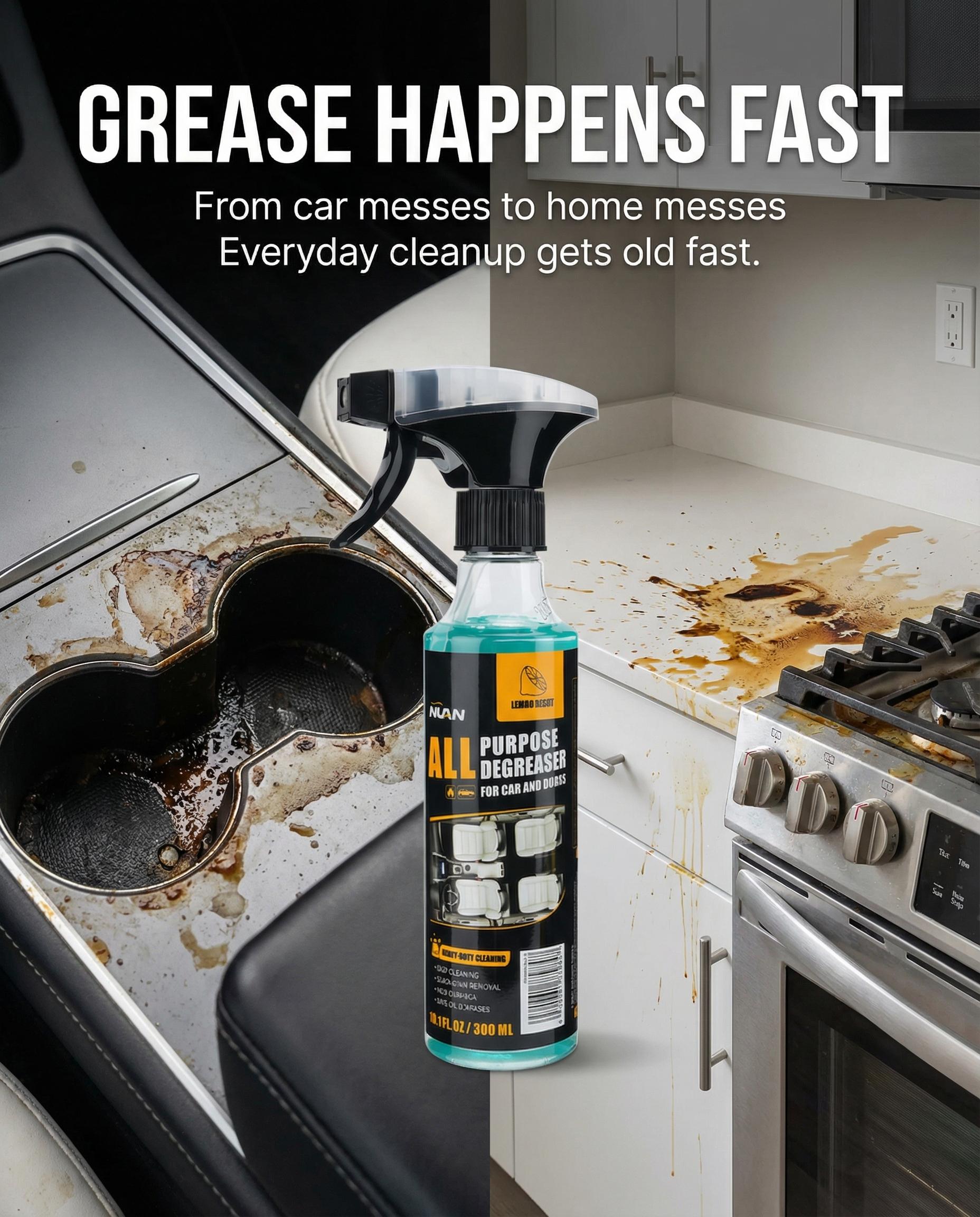 NUAN Multi-purpose Cleaning Spray - Heavy Duty Stain Remover for Car Interiors & Home Surfaces - Ultimate Solution for Deep Cleaning Stubborn Dirt NUAN Multi-purpose Cleaning Spray - Heavy Duty Stain Remover for Car Interiors & Home Surfaces - Ultimate Solution for Deep Cleaning Stubborn Dirt