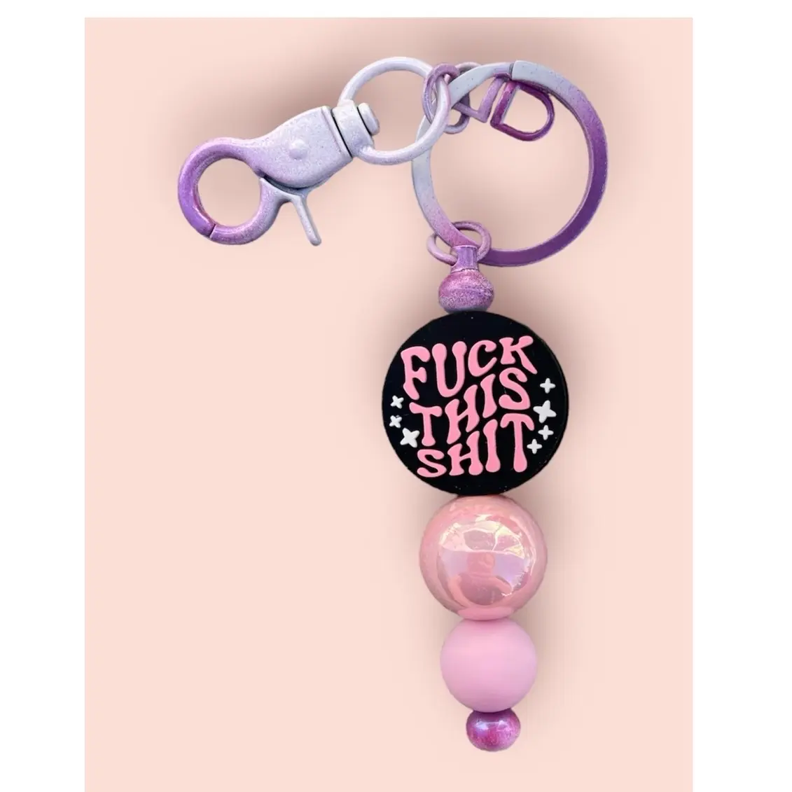 “FTS” beaded keychain