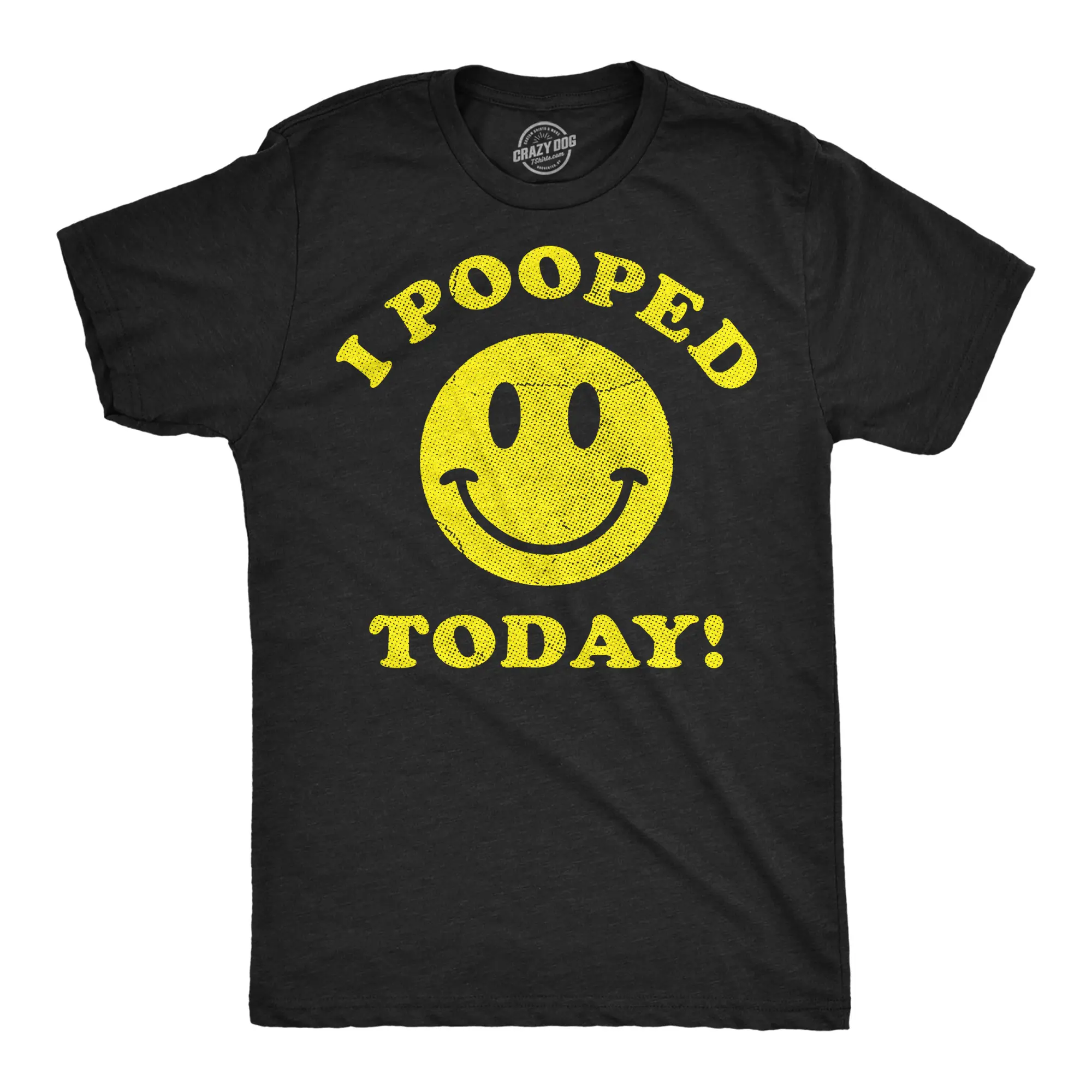 Mens Funny T Shirts I Pooped Today Sarcastic Smiling Face Graphic Novelty Tee for Men Mens Funny T Shirts Cool Vintage Fashion T-Shirt Gift Classic Menswear Sarcastic Apparel for Men Funny Adult Humor Short Black -