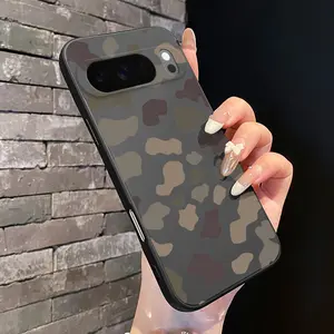 Rounded Edge Phone Case for Google Pixel 10 9 XL 8 7 Pro A Camouflage Harmony Pattern Anti-Scratch Shockproof Soft Liquid Silicone Protective Cover Smartphone Casing
