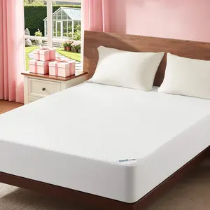 【BEDLORE】Breath Easy Grid Waterproof Fitted Sheet – Ultra-soft, breathable deep pocket mattress cover with non-slip elastic. Noiseless, washable, secure fit for hotels, apartments, kids' beds