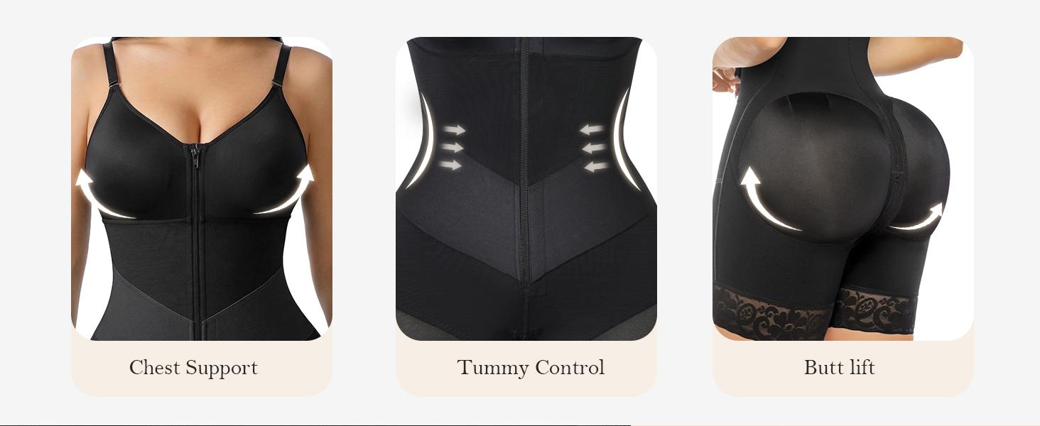 YIANNA V-Shaped Shapewear Moldeadoras Faja for Women Tummy Control with Zipper Closure YIANNA V-Shaped Shapewear Moldeadoras Faja for Women Tummy Control with Zipper Closure