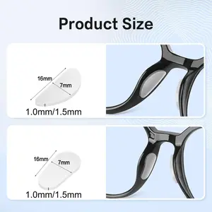 Bionic Gecko Texture Silicone Anti-Slip Nose Pads for Eyeglasses, Self-Adhesive Glasses Nose Grips Cushions, Non-Sweat Slip Nose Bridge Stickers, Comfort Pressure Relief Eyewear Accessories for Optical Glasses & Sunglasses