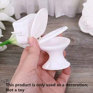 2pcs Mini Toilet Decoration - Bathroom Vanity Accessories, Non-functional Decorative Items, Interior Decoration Accessories