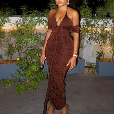 brown ombr edge of romance midi dress Ombre Lover Mesh Midi Dress Brown