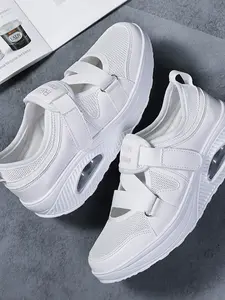 Ladies Outdoor Sports Sandals, Breathable Comfortable Casual Walking Beach Shoes, Leather and Faux Leather Materials