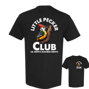 Little Pecker Club Big Dents Funny Tee - DryBlend Moisture Wicking Shirt - High Quality Adult Humor T-Shirt - Breathable Performance Tee for Men - Gen X Favorite