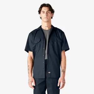 Dickies Short Sleeve Work Shirt - Classic Twill Fabric, Fitted Style, Collared Neck, Secure Chest Pockets, Moisture-Wicking, Summer Wear, Menswear, Shortsleeve, Workwear