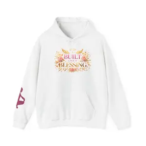 Hoodie - 'Built for a Blessing' Floral Faith Pullover