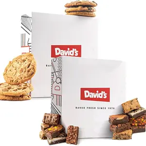 DAVID'S COOKIES Assorted Fresh Baked Jumbo Cookies - Cookie Gift Tin - 2 lb