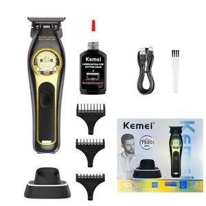 Hair clipper KM2268 from KeMei: Optimized dimensions, wireless operation, cordless convenience, designed specifically for professional salon styling. Reliable performance meets hair cutting standards. Lightweight and high-end design reduces hand fatigue a