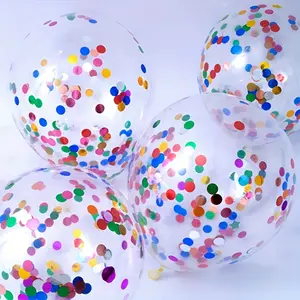 20 Shiny Confetti Balloons - Suitable Birthdays, Weddings, Parties, and More - Durable Latex Material, Indoor and Outdoor Decoration, Birthday Balloons, Halloween Decorations, Theme Party Decorations, Reusable Balloon Garlands, Birthday Balloons