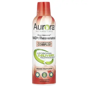 Aurora Nutrascience Mega-Liposomal™ NAD+,Resveratrol, Organic Fruit, 16 fl oz (480 ml)