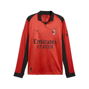 PUMA Mens Ac Milan X Slam Jam Long Sleeve Jersey Casual - Red