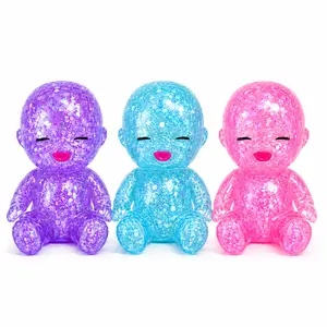 【Summervibes】3 Pack Baby Squishies Glittery, Slow Rising Squishies, 4" Soft Squeezable Fidget Toy, Desk Decor & Anxiety Relief, Ideal for Birthday Gifts, Party Favors, Classroom Prizes Stuffers
