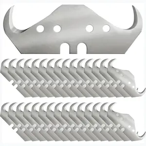 30PCS Utility Hook Blades, Carbon Steel Super Big Hook Trimming Blades, Safety Horn Knife Blade for Wallpaper, Cutting Carpets, Roofing, Industry Materials