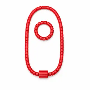 African Red Beads with Bracelet Unisex Igbo Beads Handmade Set