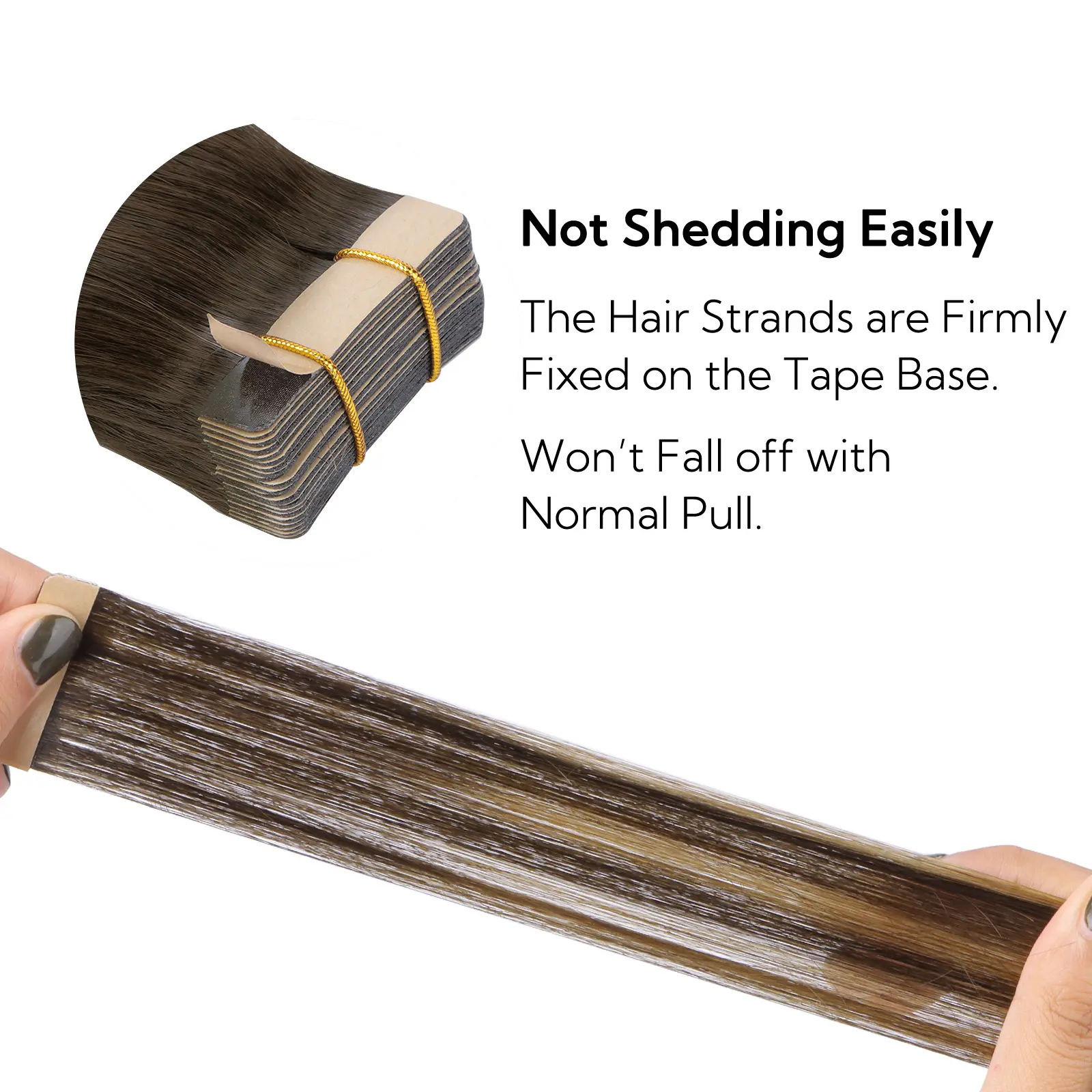 Hotbanana 20pcs Tape in Hair Extensions Straight Real Human  display picture 3