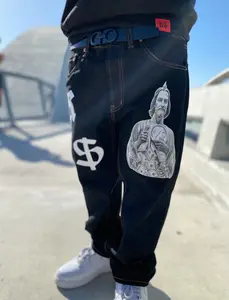 Stashing $ San Judas - Kurupt Saints Classic Jeans - Black