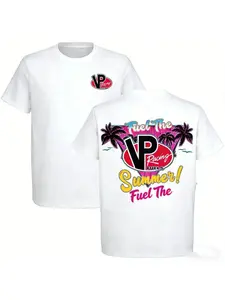 VP Racing Fuels Summer T-Shirt  Men's Short Sleeve, featuring a vintage Hot Rod muscle car graphic. A classic, nostalgic gift for automotive enthusiasts.
