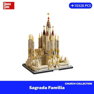 (SHIP FREE)Sagrada Familia Modular Buildings With Gift Box Church Collection 46*34*60cm