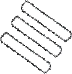3PC 10 Inch Chainsaw Chains, Replacement Chain for WORX WG309,10'' Chain for Sun Joe SWJ803E SWJ807E - 3/8'' .050'' 40 Drive Links
