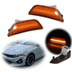 2pcs For 2021 2022 2023 2024 Kia K5 Gen5 DL3 Sedan Amber LED Front Side Marker lamps Lights Assembly,Replace OEM 921A1L3000, 921A1-L3000, KI2550109, 921A2 L3000, 921A2-L3000, 921A2L3000, KI2551109