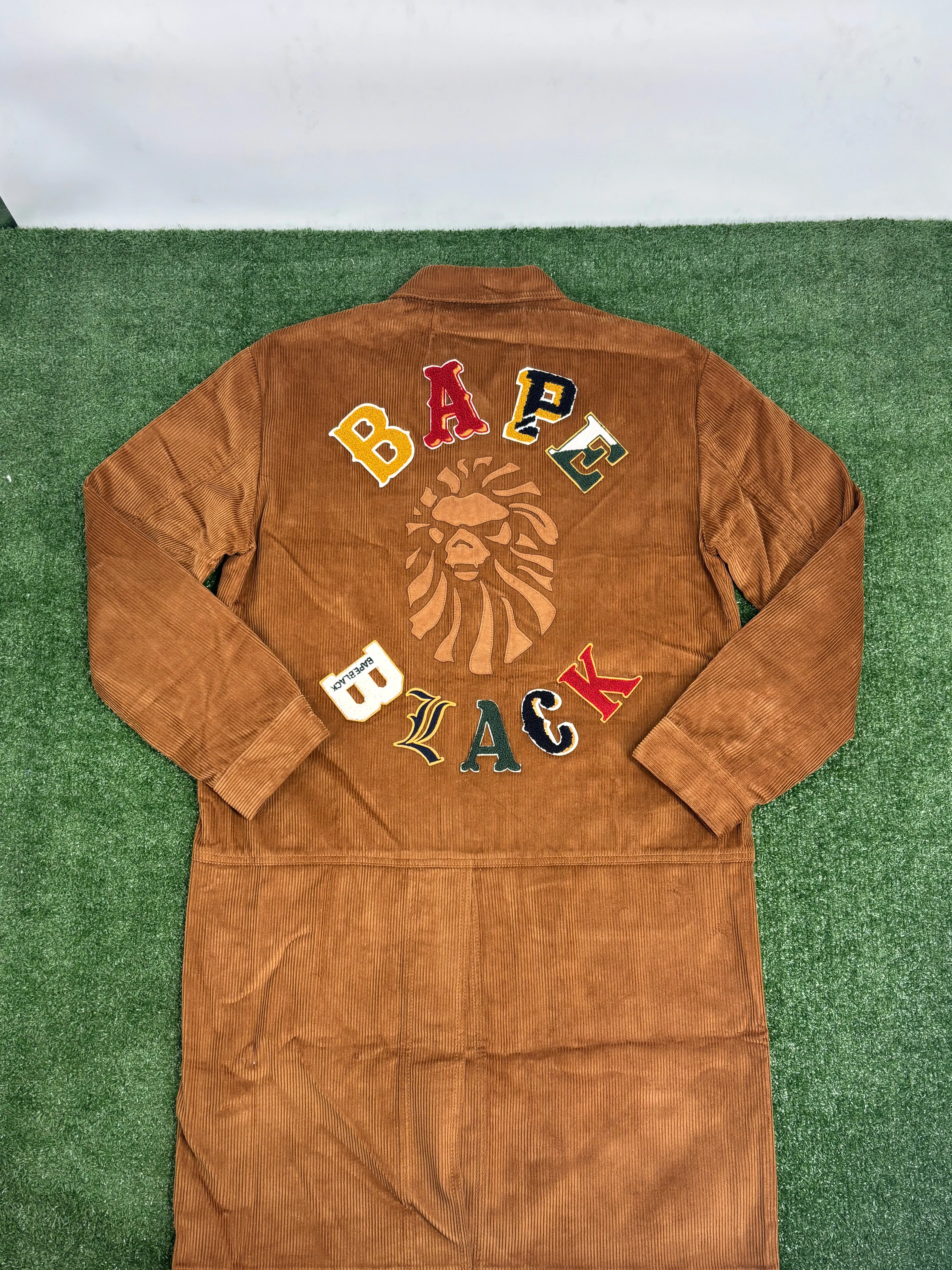 BAPE Black Japan Corduroy Brown Down Work Jacket Size Medium