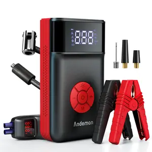 Car Jump Starter with Air Compressor, 4000A Car Battery Jump Starter (10L Gas, 8L Diesel) with 120PSI Digital Tire Inflator Repair Tool Kit Vehicle