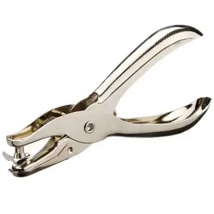 1/4 Inch Single Hole Puncher Set, 2 Pieces Round Punchers, Handheld Punch Tool with 8 Sheets Capacity, Durable Office Supplies