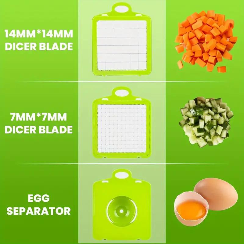 Multifunctional 15 Kits Vegetable Cutter, Dicer, Food Grater for Onion, Potato, Carrot & Garlic - Durable Kitchen Gadgets for Home Kitchen chopper Utensils
