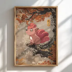 Vulpix Japanese Poster | Legendary Wall Decor