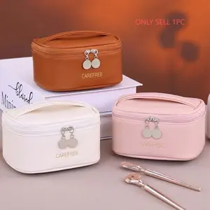 Mini Portable Multifunctional Jewelry Makeup Organizer Bag, Lightweight Travel Storage, Ideal for Small Items, Home Use, Gift Choice, Travel Cosmetic Bag