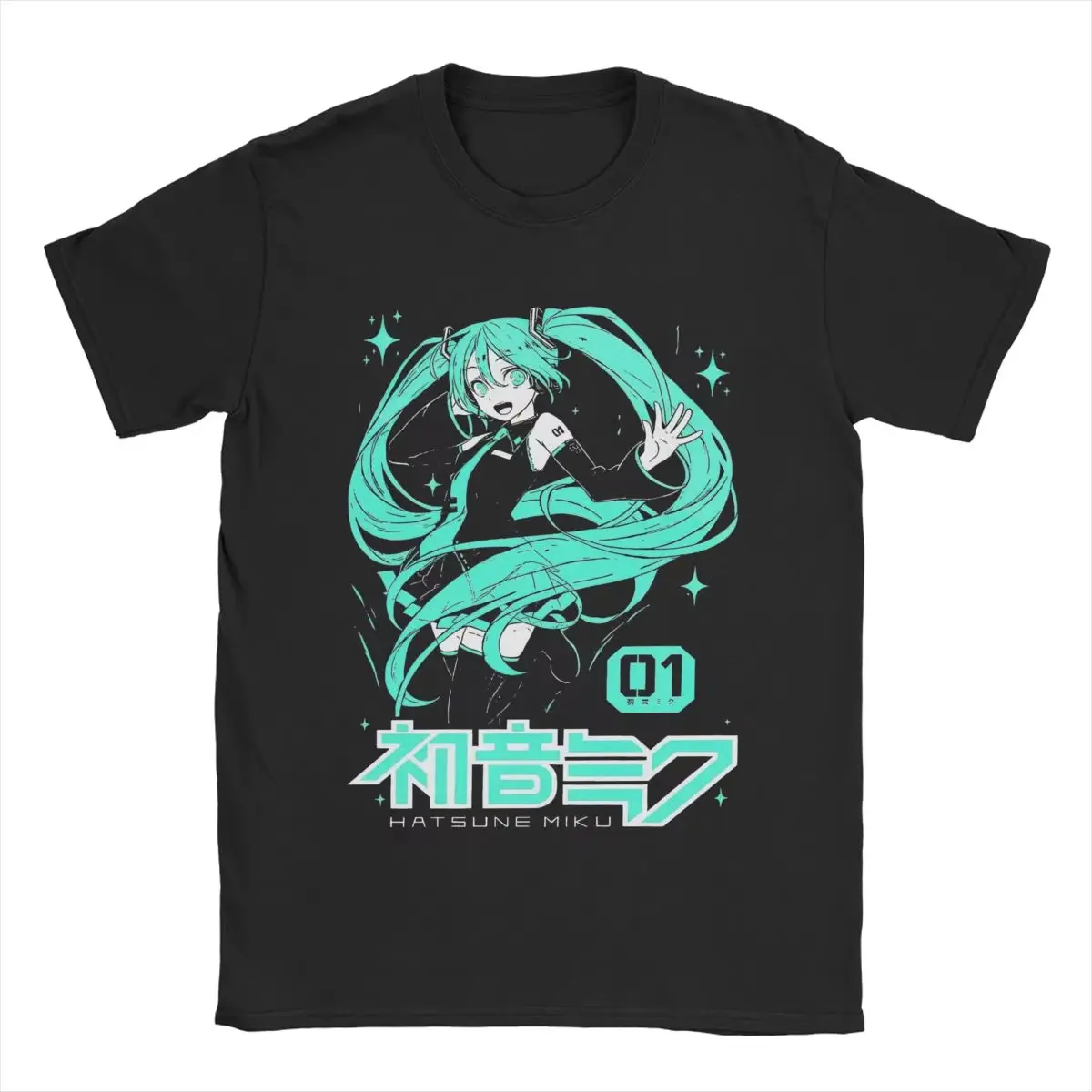 2026 new Hatsune Miku Anime T Shirt Men's Cotton Top Tee Aesthetic O-neck Short Sleeve High quality